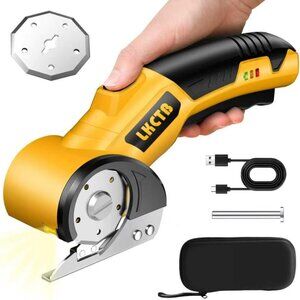 New Electric Scissors, Cardboard Cutter, With LED Light, High-Efficiency Brushle